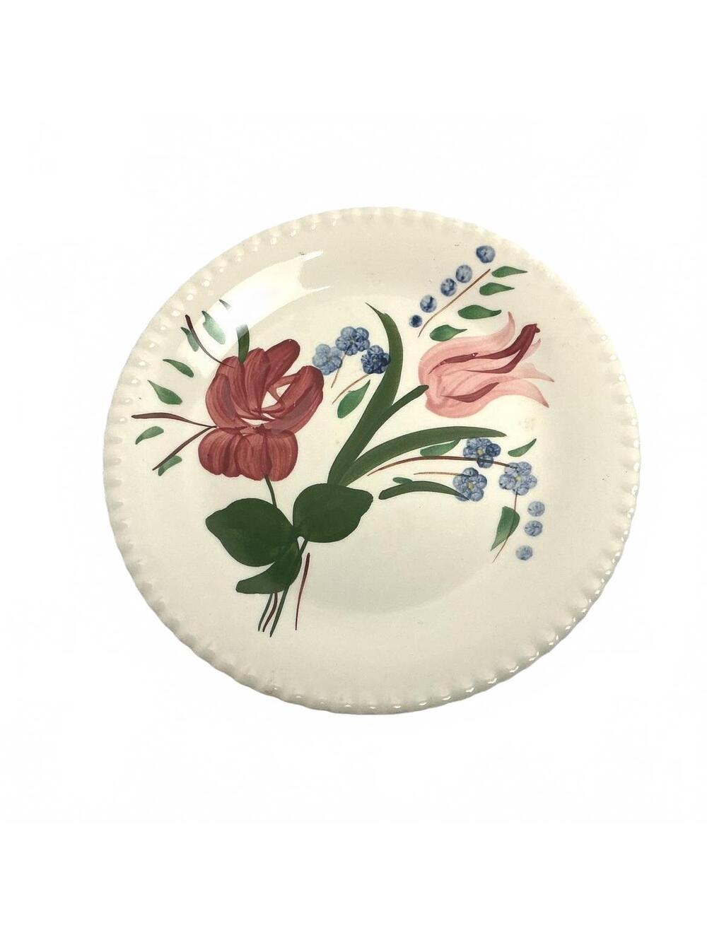 Blue Ridge Southern Potteries Hand Painted Floral Ceramic Plate